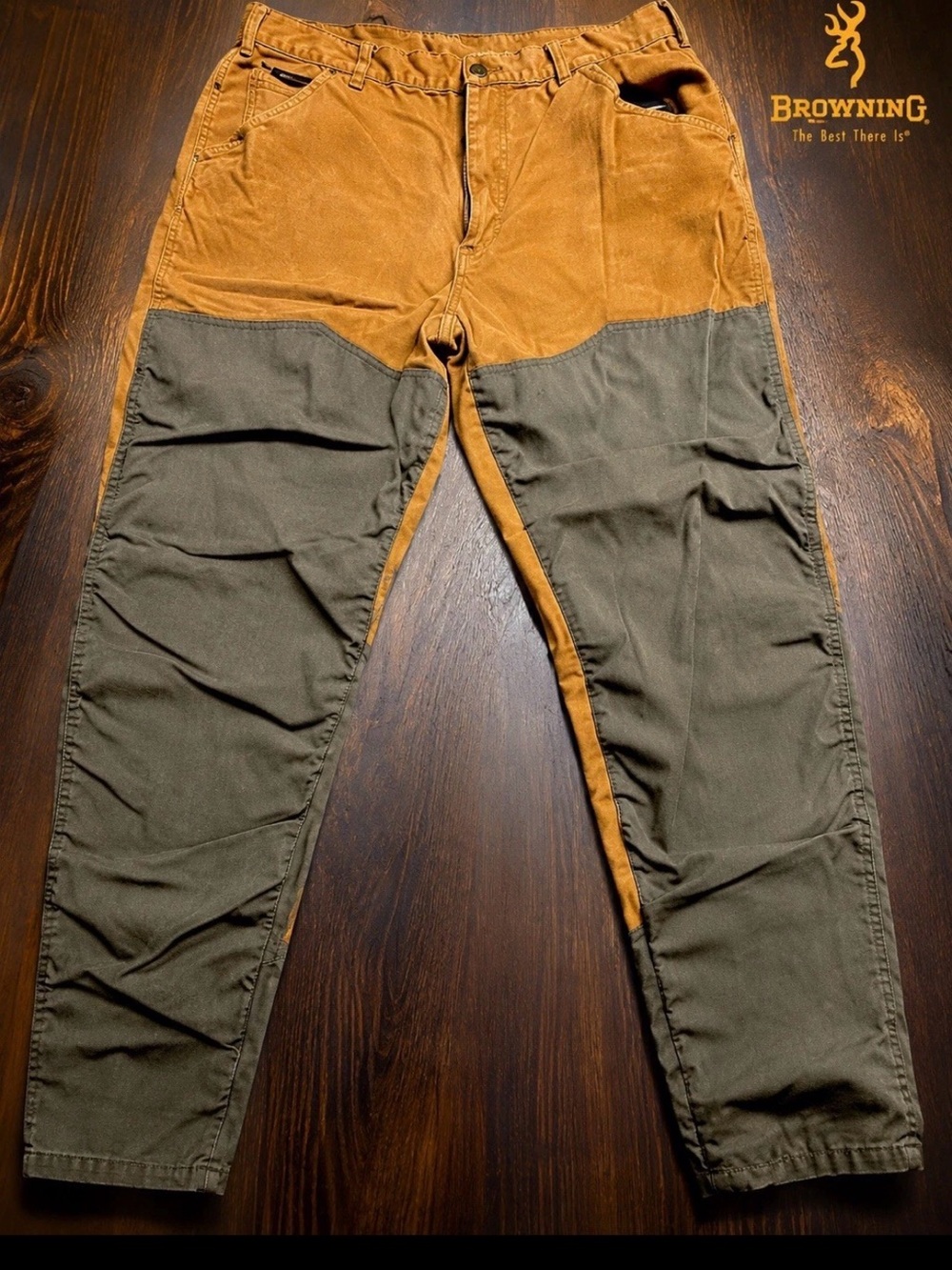 Browning Pheasants Forever Mens 36x32 Canvas Hunting Work Pants Brown